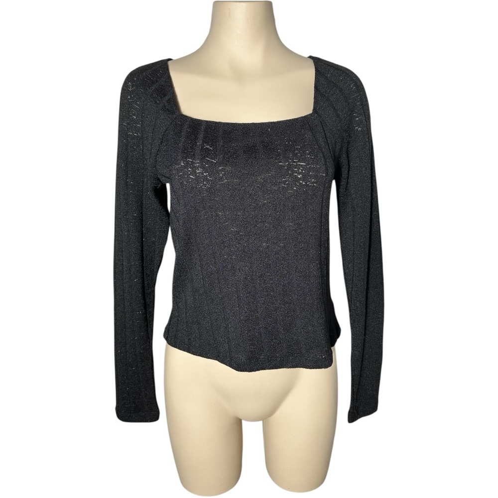 Suzy Shier Black Long Sleeve Top